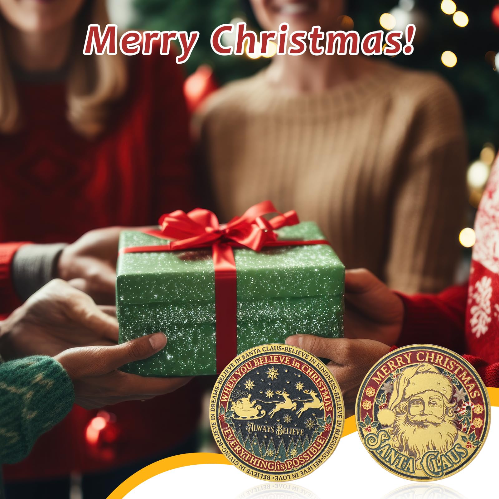 Liliaafar Santa coin bulk packaging facilitates gifting to colleagues and family.