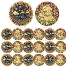 Liliaafar Santa coin front shows Merry Christmas in vibrant red, gold, and green for festive displays.