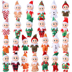 Liliful 26-pcs mini elves set with colorful figures for festive display.