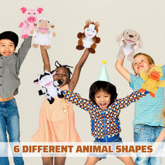 Liliful dog puppet with movable mouth enhances pretend play