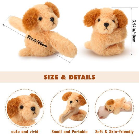 Liliful plush slap bracelets featuring puppies, ideal for classroom rewards and play.