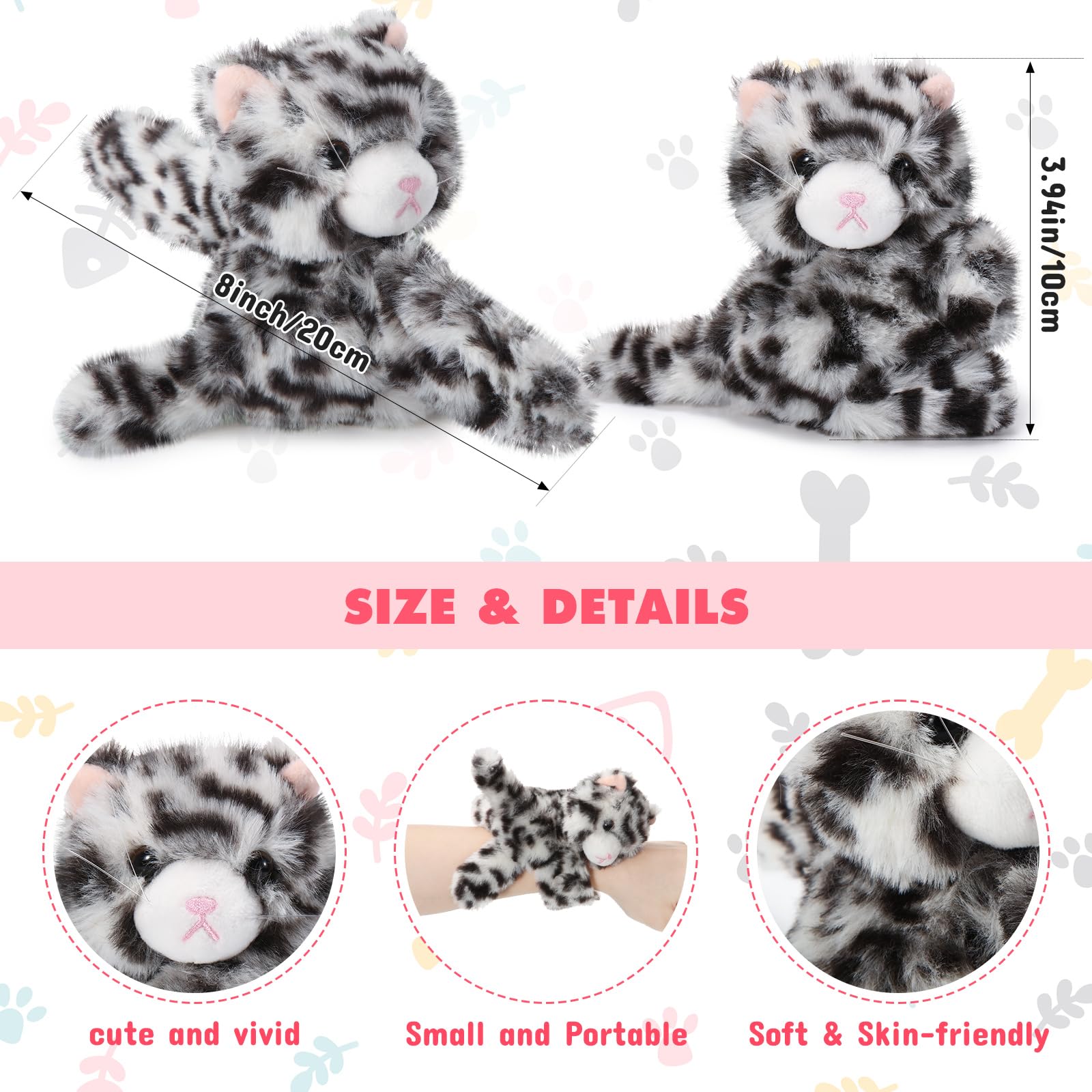 Liliful plush cat wristbands in varied colors, comfortable for wrists.