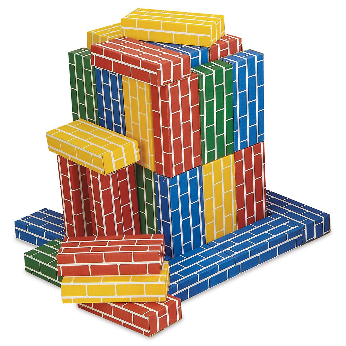 Lillian Vernon kids building bricks, cardboard stacking for easy indoor forts