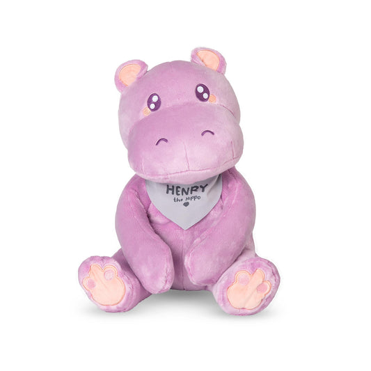 Lillys Love Henry the Hippo weighted plush close-up for calming comfort