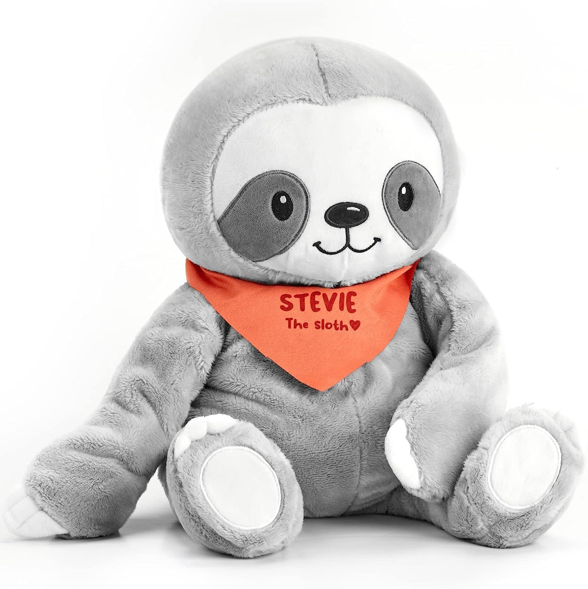 Lilly's Love Stevie the Sloth weighted plush face view offers calming comfort