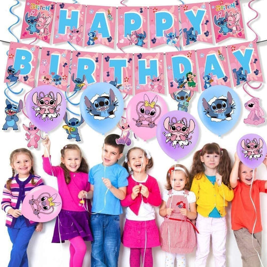 Lilo and Stitch pink balloons to enhance party atmosphere