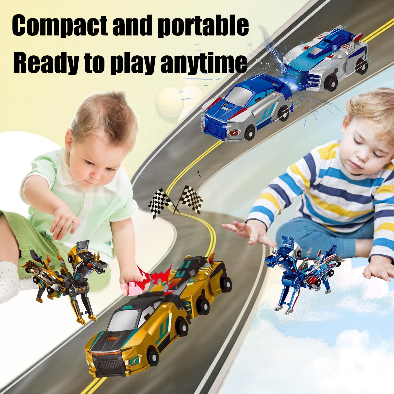 liluwushe dragon-form with wings highlights a safe, durable convertible robot toy
