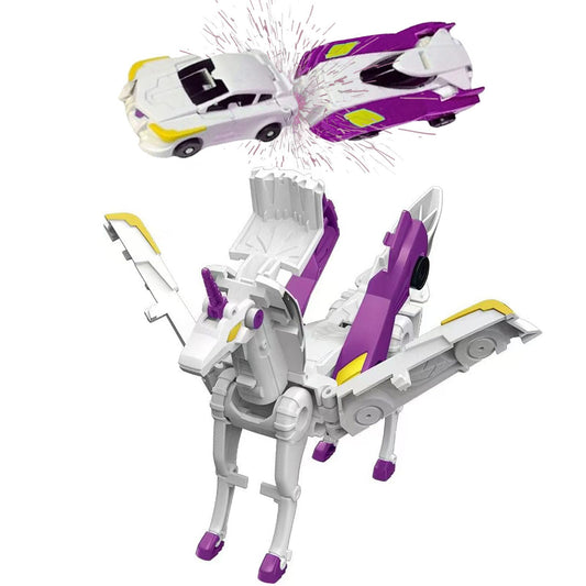 Liluwushe unicorn collision car front view shows 2-in-1 transformation for imaginative play.
