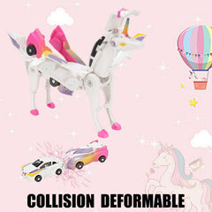 Liluwushe unicorn wings transformation promotes quick, tactile play and storytelling.