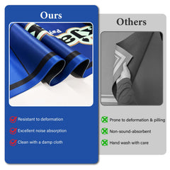 LILXIU poker mat features reinforced edge-binding to prevent fraying.