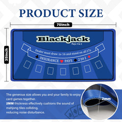 LILXIU mat with non-slip backing keeps the surface steady during gameplay.