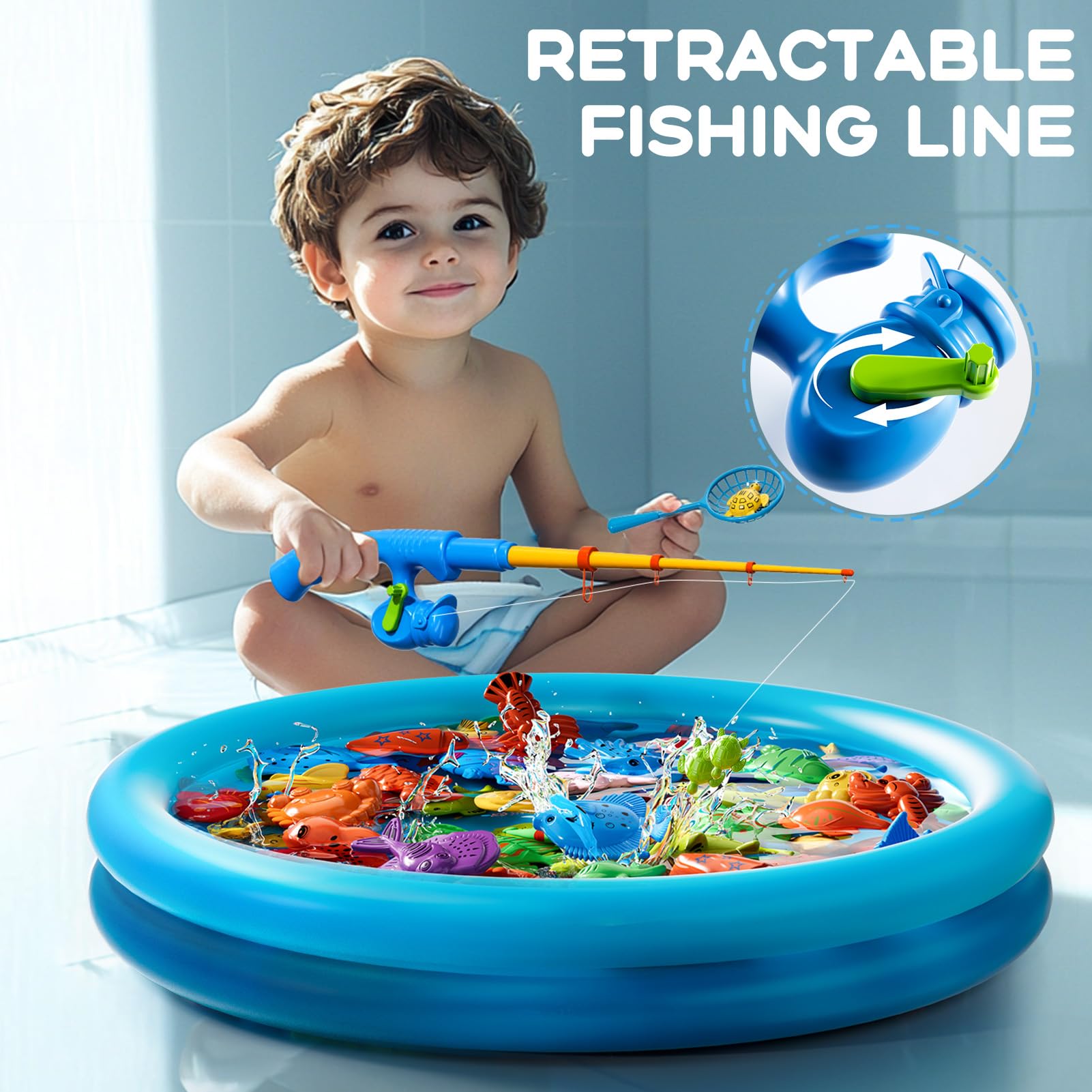 LILYBUDS 44 colorful magnetic fish for recognition and counting during play