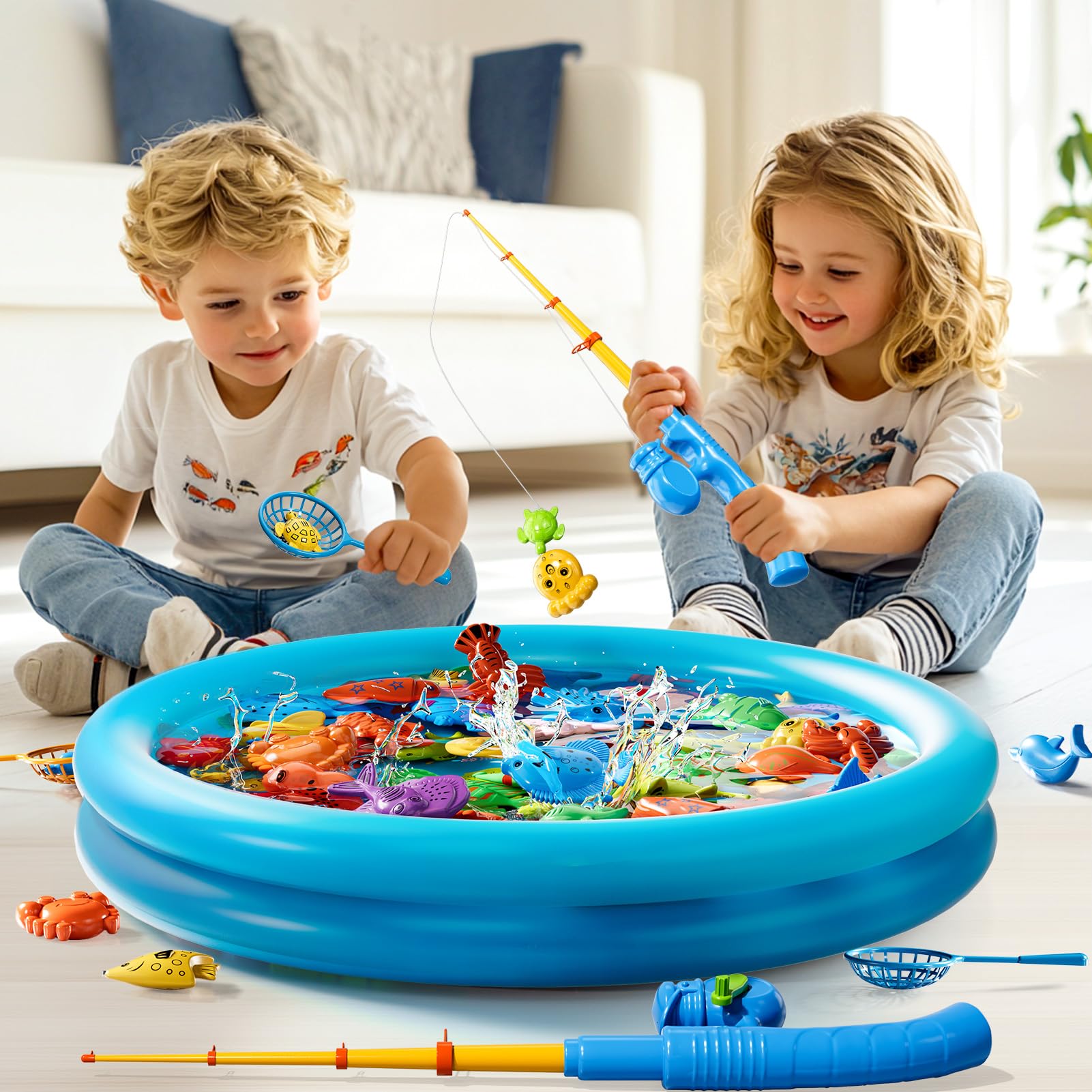 LILYBUDS fishing rods with magnetic hooks support cooperative play and motor skill development