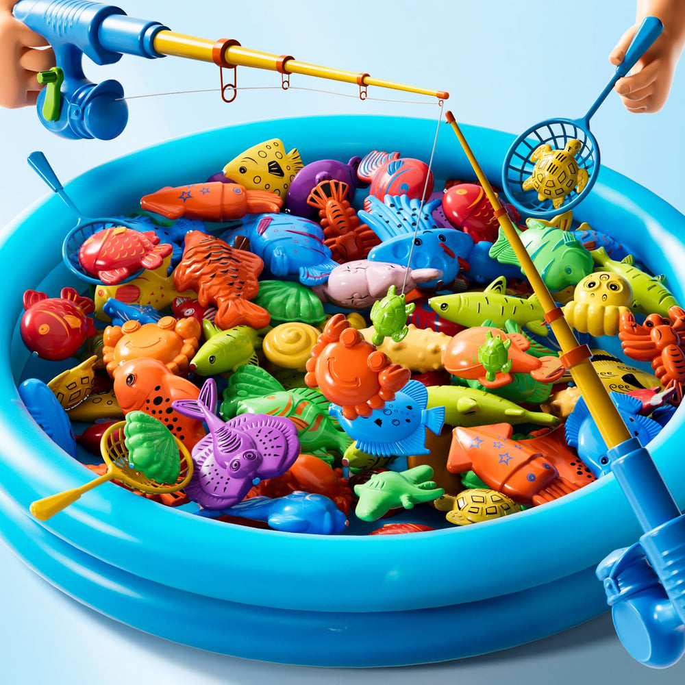 LILYBUDS magnetic fishing game round pool ready for family play and skill building