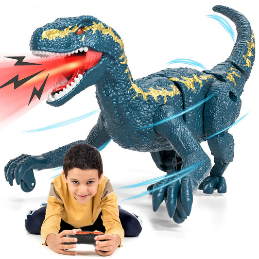 LILYBUDS remote-control dinosaur walks smoothly for immersive pretend play.
