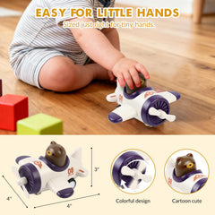 Lilycass airplane toy car bear driver invites imaginative stories during play