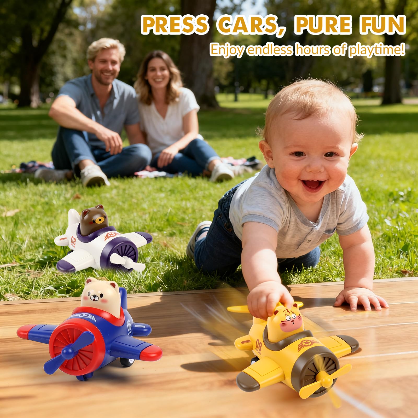 Lilycass airplane toy car tiger driver encourages storytelling and exploration
