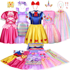 LIMIROLER 18pcs princess dress top for imaginative play and pretend tea parties
