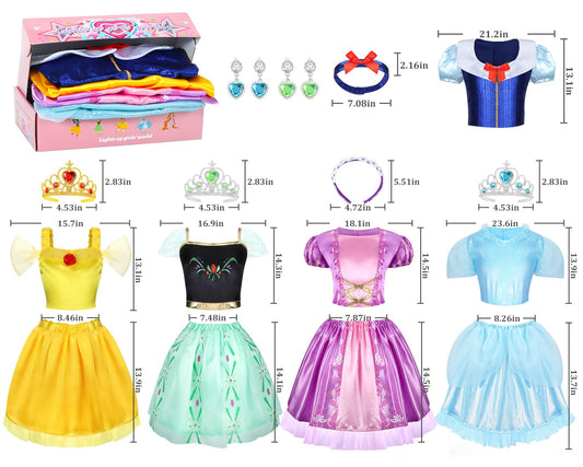 LIMIROLER five dress-up roles with tops and skirts for pretend play
