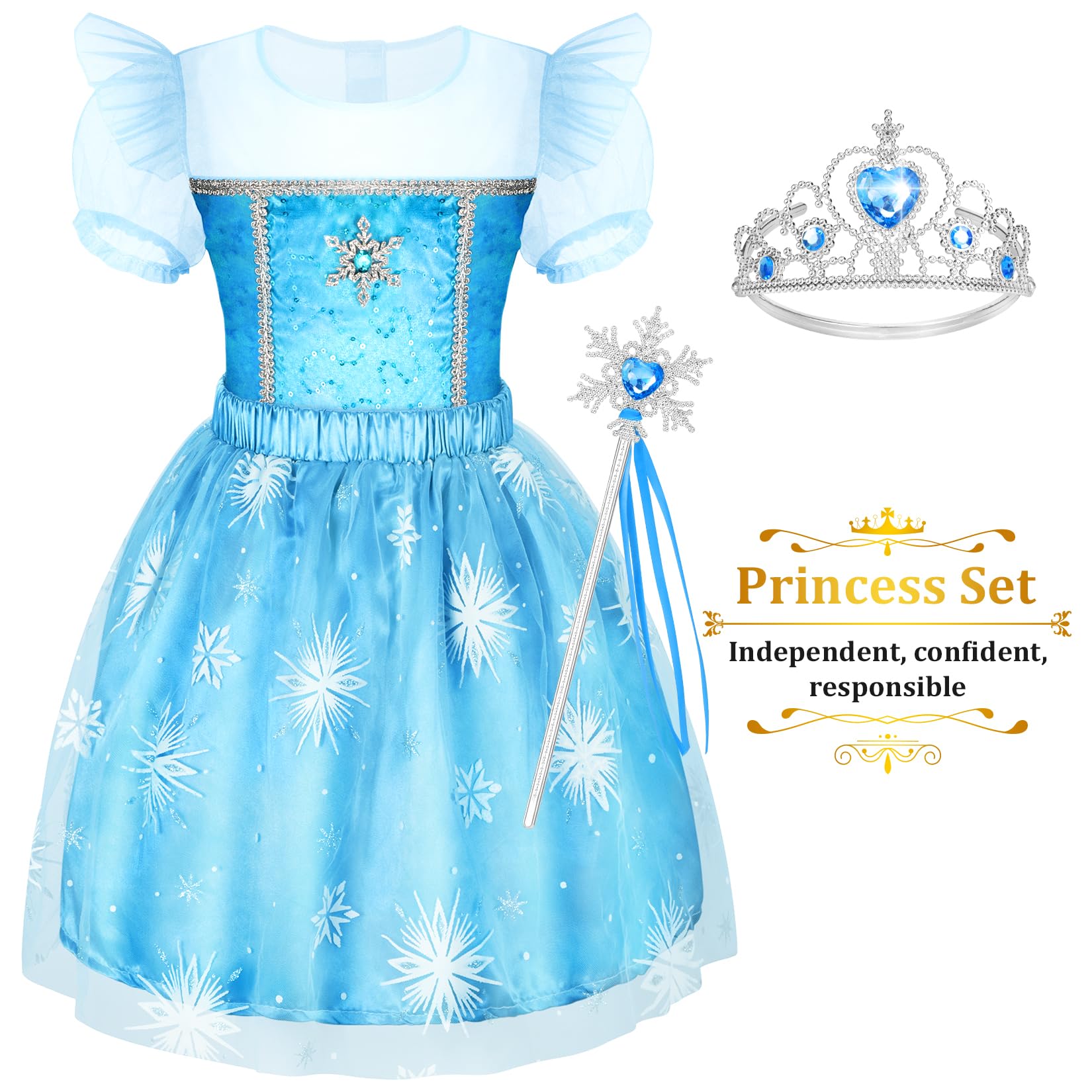 LIMIROLER hair hoop and necklace complete the princess costume