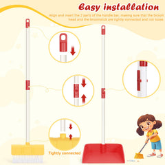 Child using LIMIROLER cleaning set during pretend play at home