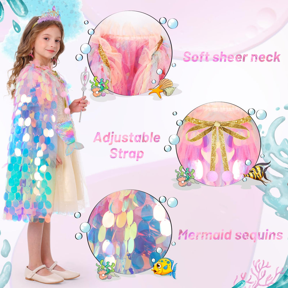 LIMIROLER mermaid hair hoop adds sparkle to pretend princess outfits.