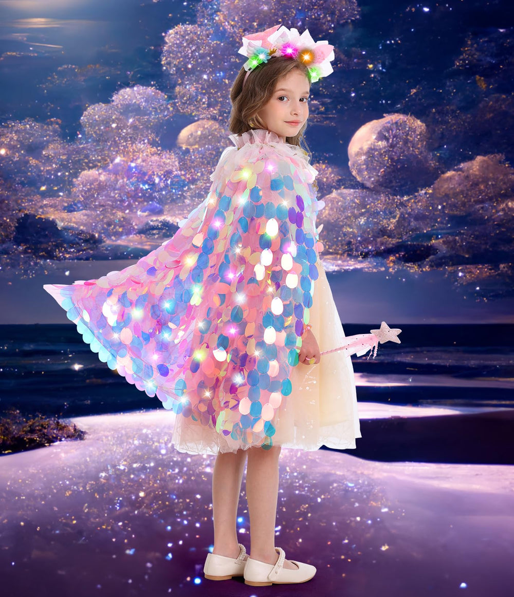 LIMIROLER mermaid hair hoop adds sparkle to complete costume aesthetics.