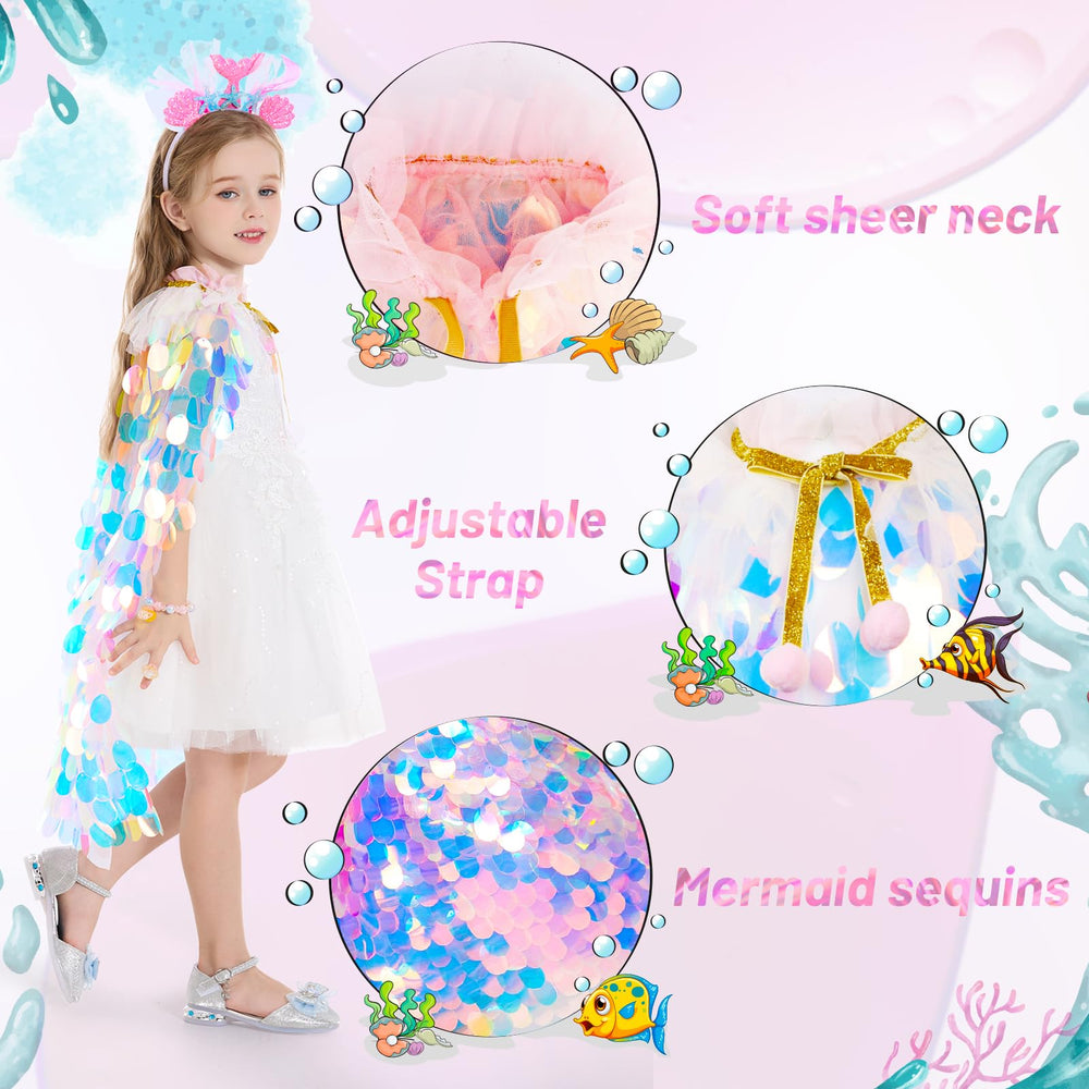 LIMIROLER Mermaid hair hoop adds cute sparkle to looks.