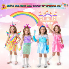 LIMIROLER pink fairy princess set encourages creative storytelling and dress-up fun.