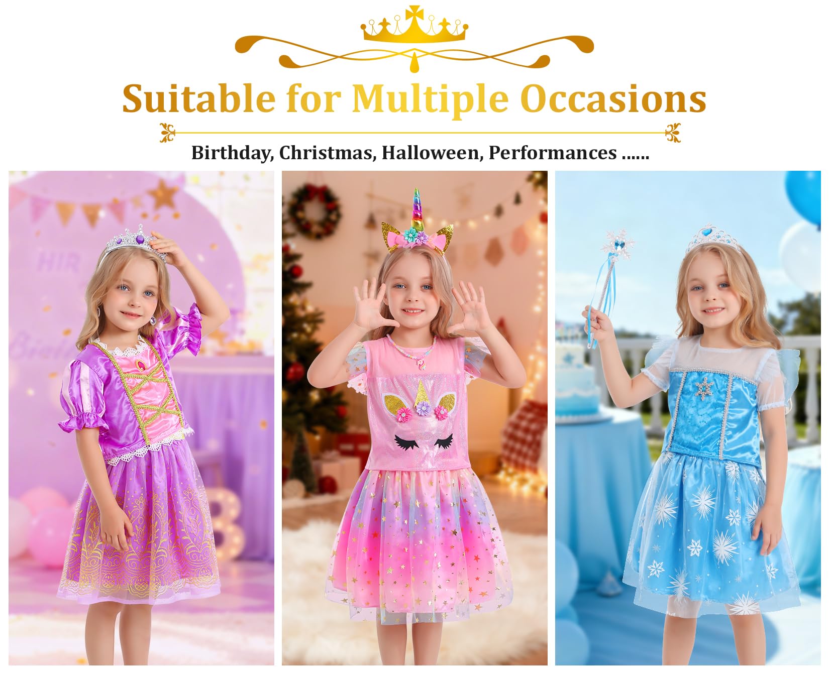 LIMIROLER princess dress look 2 with signature colors for pretend play