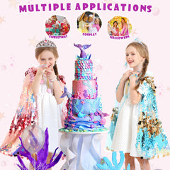 LIMIROLER princess mermaid cape earrings catch light for a royal look