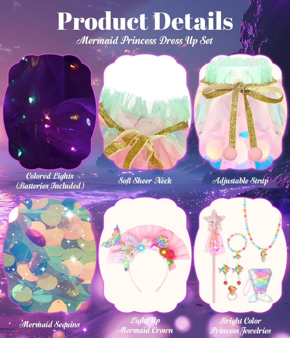 LIMIROLER princess necklace enhances royal looks for pretend tea parties.