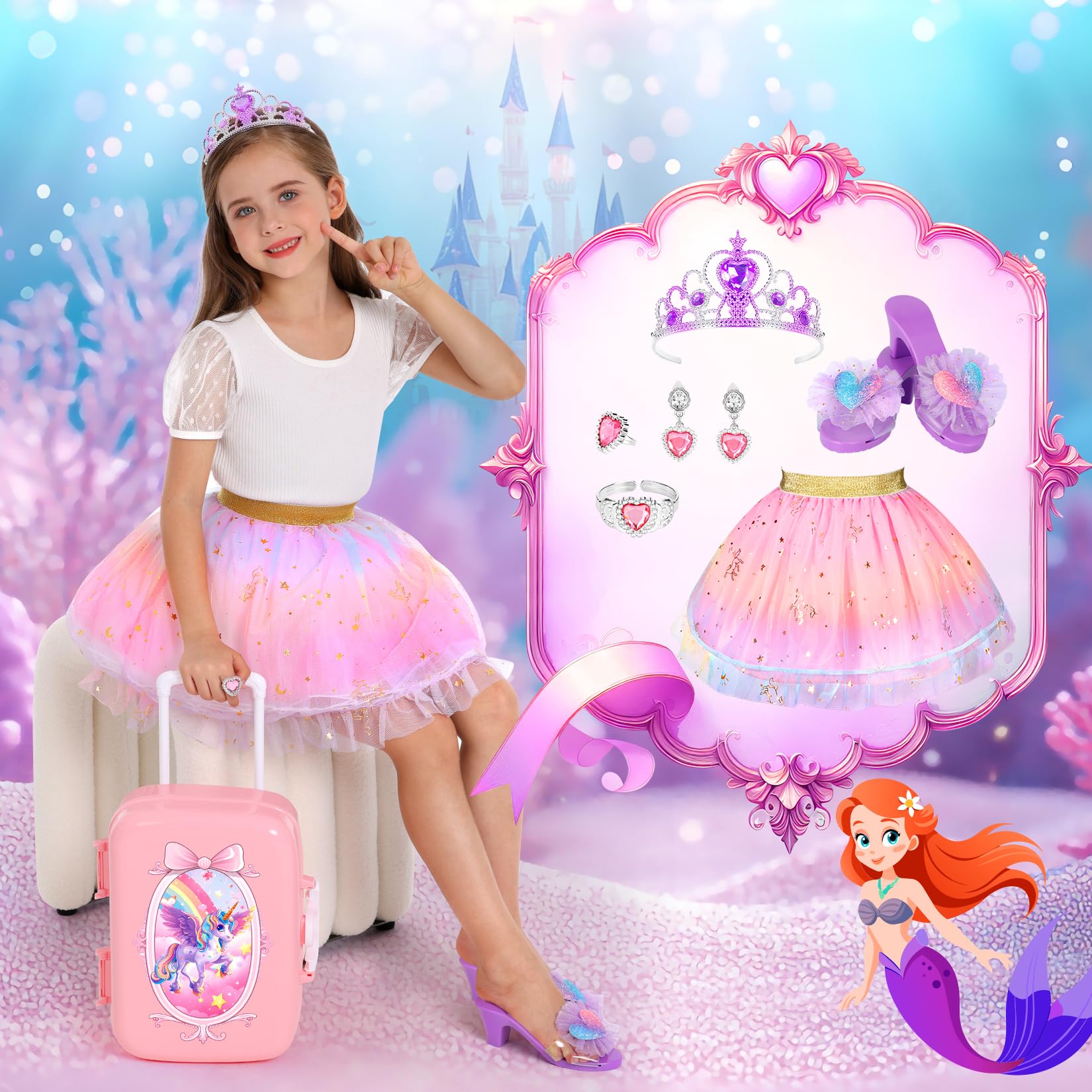 LIMIROLER princess skirts ready for colorful role-play outfits.