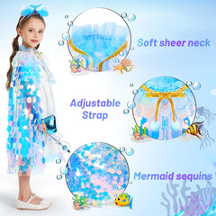 LIMIROLER mermaid tail bag keeps treasures during adventures