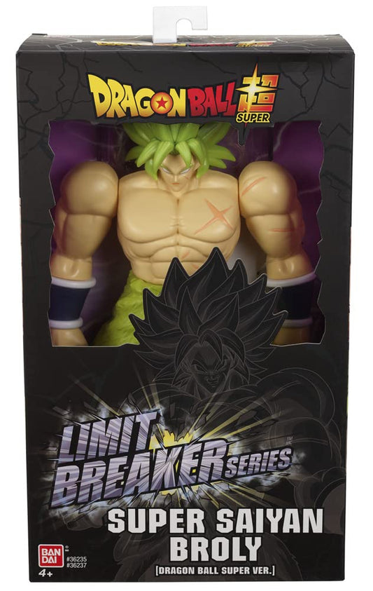 Limit Breaker Series Broly 13-inch side pose captures dynamic battle-ready silhouette for shelf.