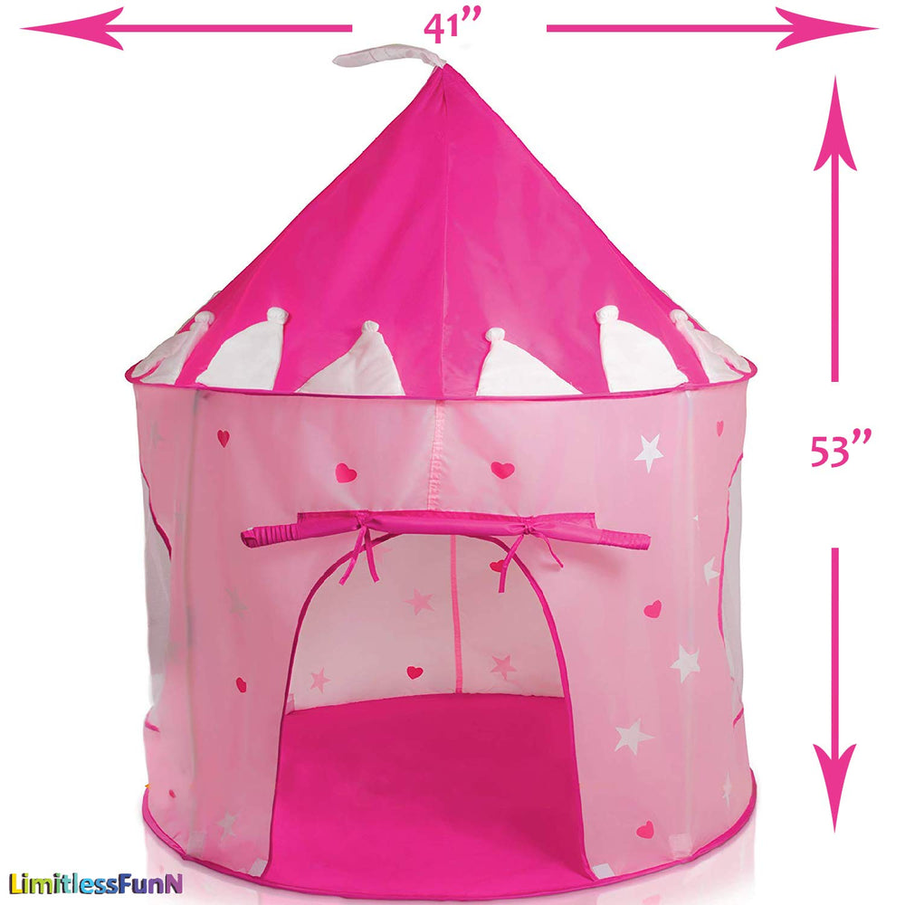 LimitlessFunN castle tent shows spacious play area for kids.
