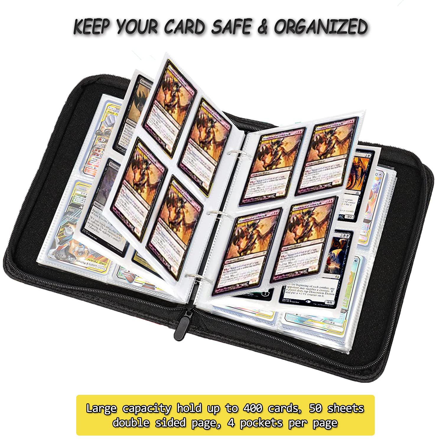 LIMSTDIC travel-friendly card binder compact for on-the-go gaming.