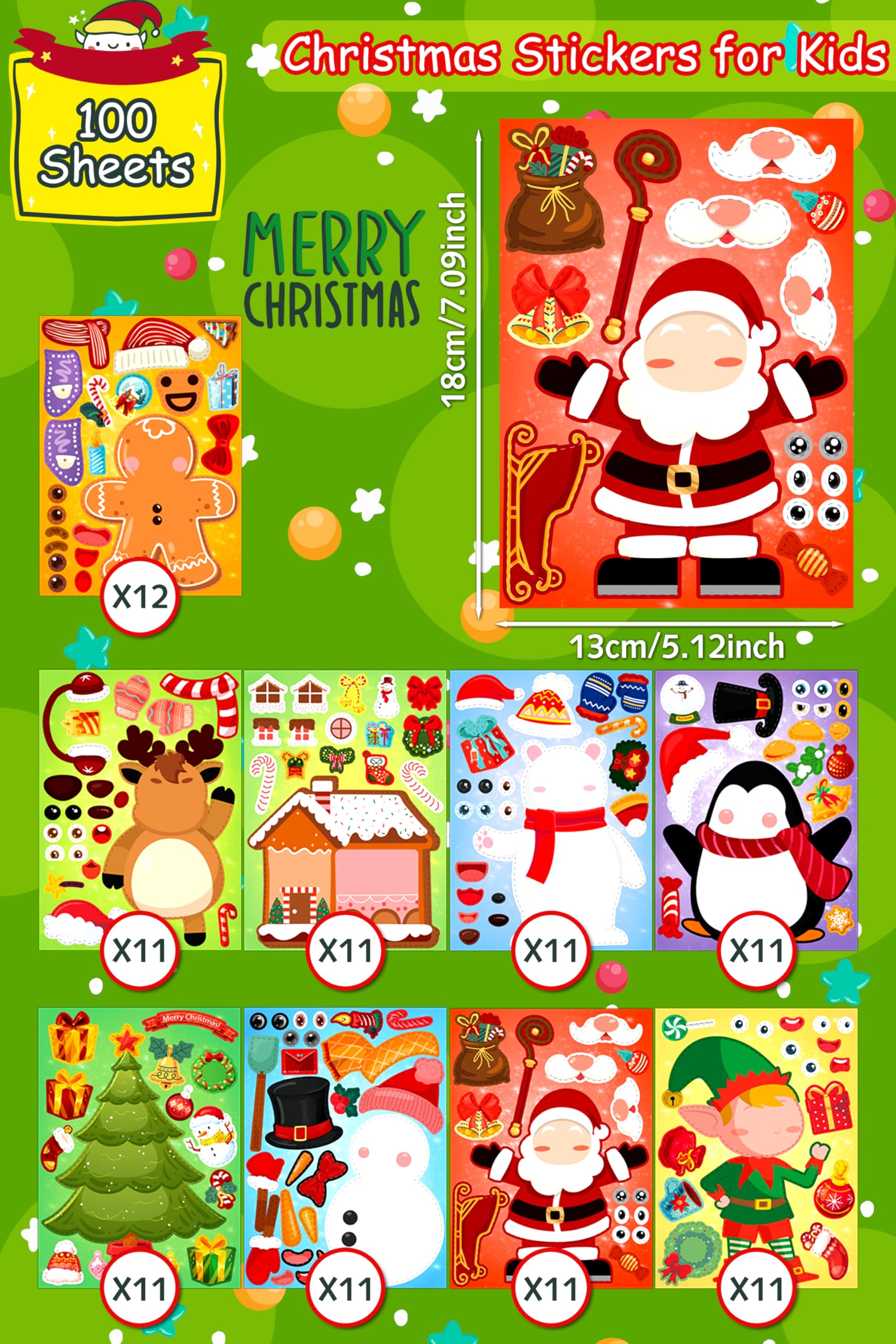 LINAYE snowman Christmas sticker for classroom projects