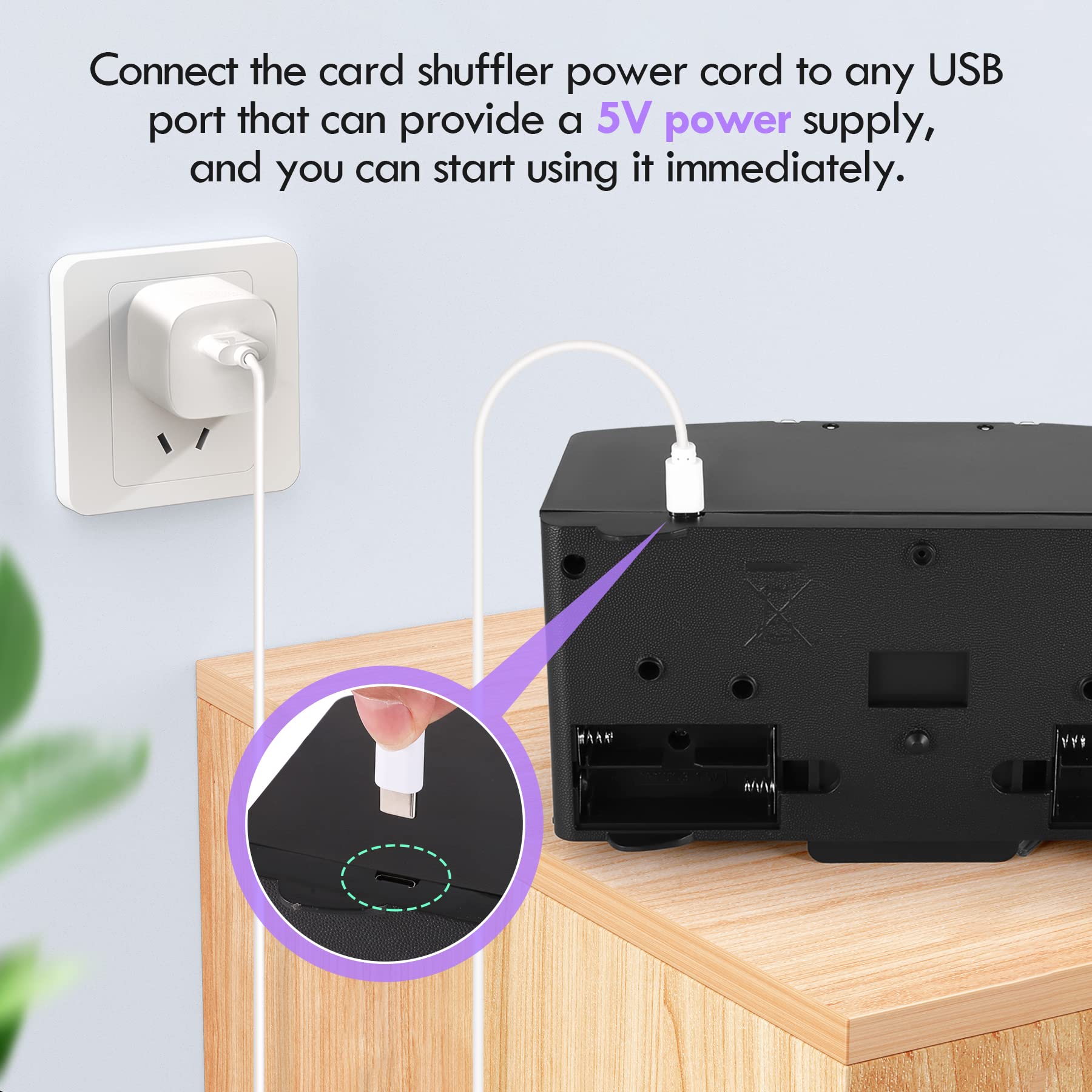 Lineba Card Shuffler automatic shuffle in action for quick rounds.