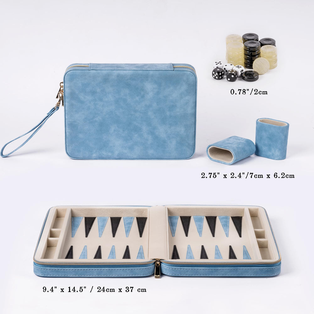 Lingle Backgammon 30 faux-horn chips deliver authentic-looking play.