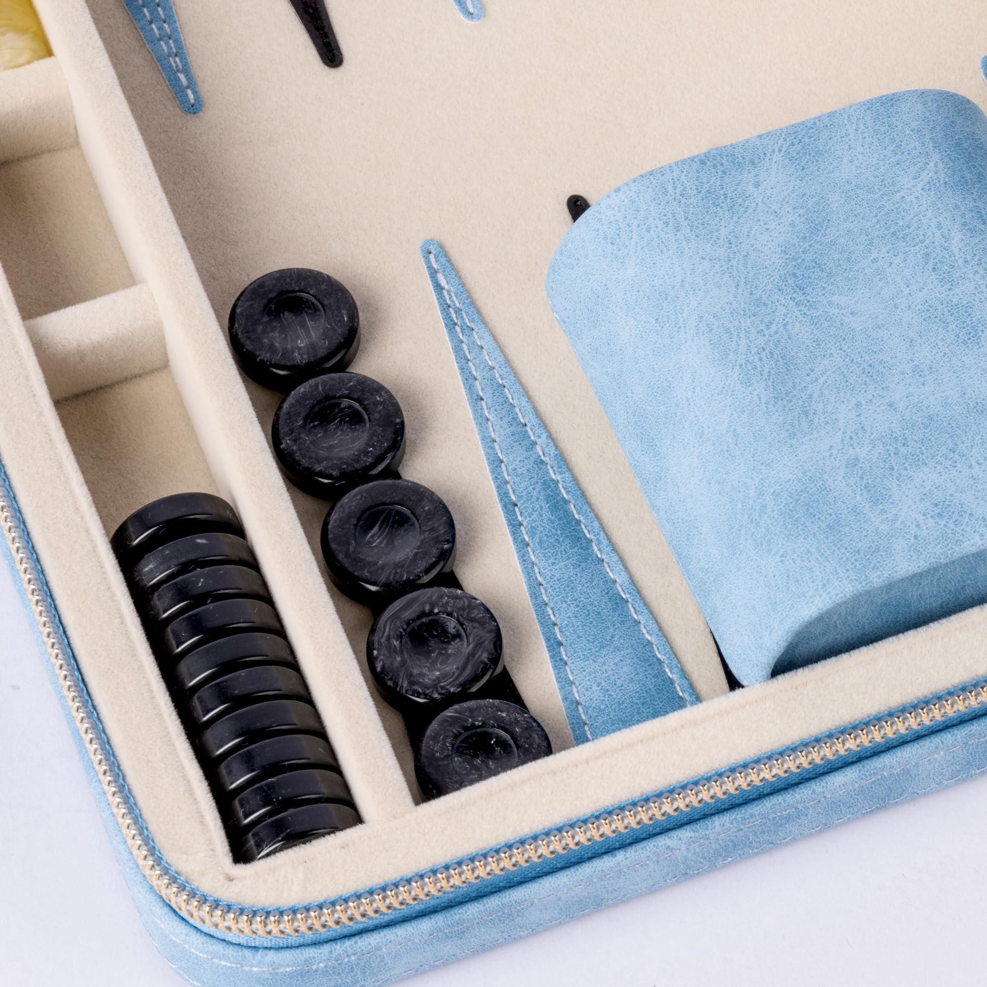 Lingle Backgammon opened layout reveals full board space for play.