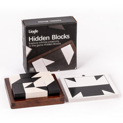 Lingle black and white blocks offer high-contrast visuals for pattern challenges.