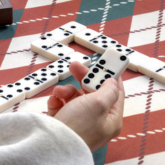 Lingle dominoes premium melamine tiles enhance durability and feel.