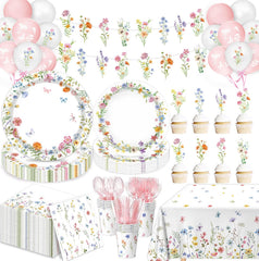 LINHAXM spring wildflower plates add vibrant color to celebrations.