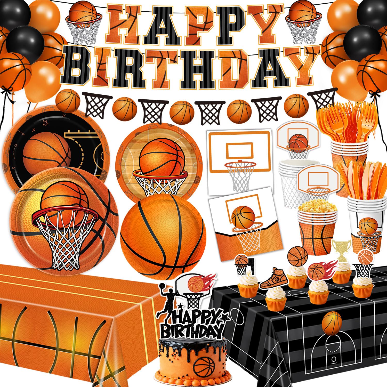 LINHAXM 9-inch basketball plates for vibrant main course display and easy cleanup