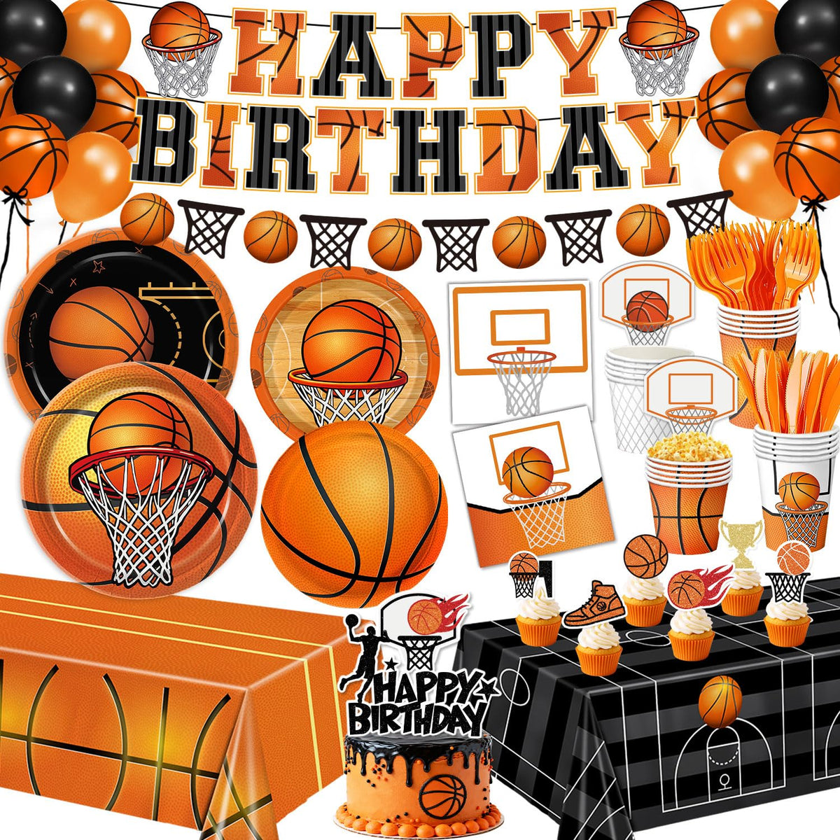 LINHAXM 9-inch basketball plates for vibrant main course display and easy cleanup