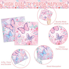 LINHAXM butterfly napkins coordinate color and prevent mess at the party