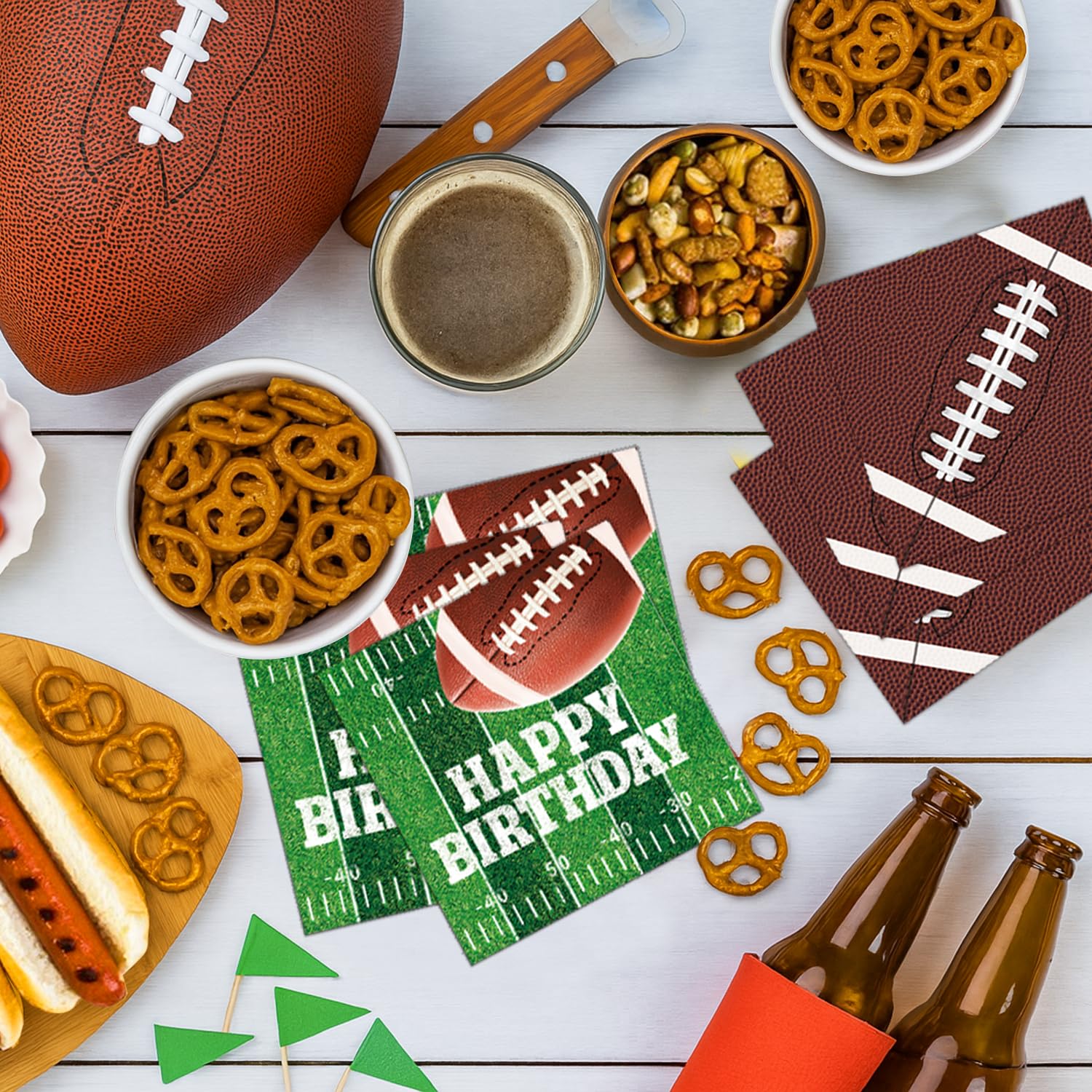 LINHAXM football balloons adding color to tailgate or viewing party