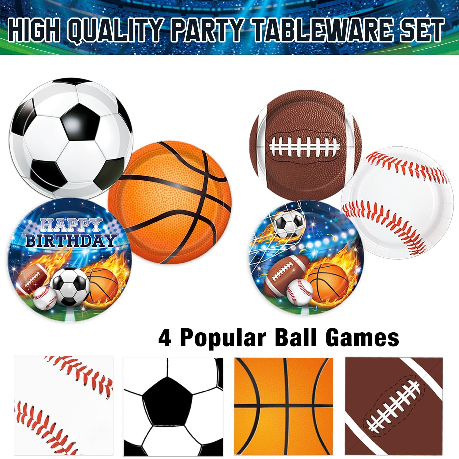 LINHAXM sports napkins in multiple designs add color and convenience