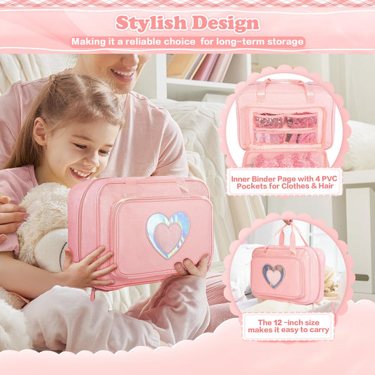 LININYHAO carrying case expandable side pocket for outfits and accessories